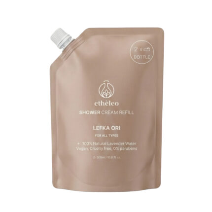 etheleo shower cream refill lefka ori αφρόλουτρο με άρωμα βανίλια