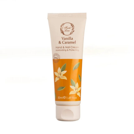 Ενυδατική κρέμα χεριών Fresh Line Vanilla Caramel με γλυκό άρωμα