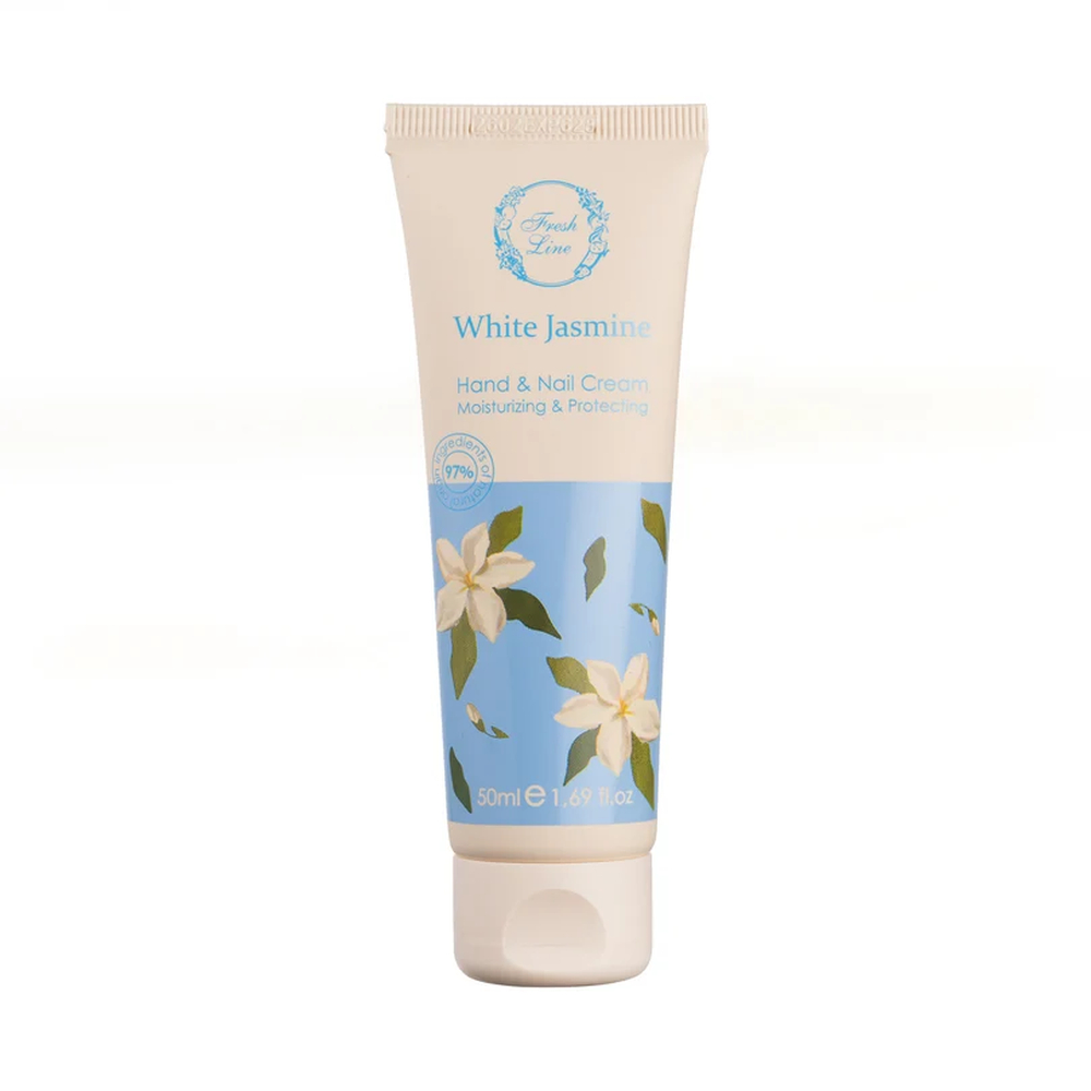 fresh-line-white-jasmine-hand-nail-cream-50ml Ενυδατική κρέμα χεριών Fresh Line White Jasmine με άρωμα γιασεμιού